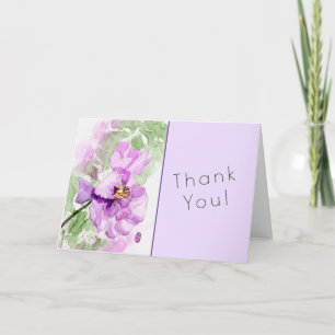 Mauve Peony Watercolor Danke-Karte Karte