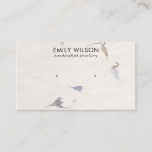 MAUVE PETAL HANDMADE PAPIER STUD EARRING DISPLAY VISITENKARTE