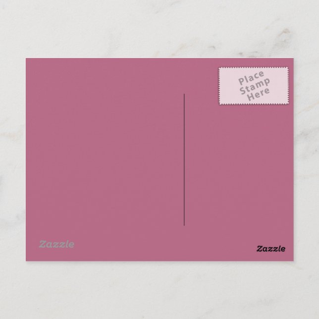 Mauve Pink Hintergrund eine Postkarte (Rückseite)