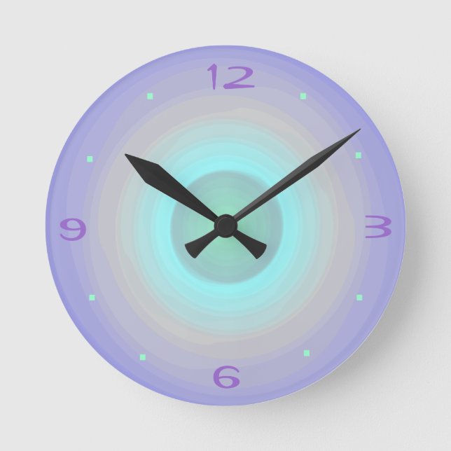 Mauve Rainbow Pastell > Gemusterte Uhr (Vorderseite)