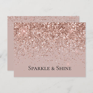 Mauve Rose Gold Glitzer Sparkle Postkarte