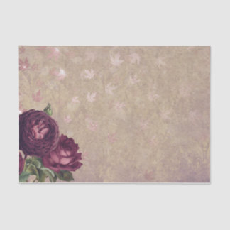 Mauve-Rose im Vintagen Stil und Blatt-Papiere Seidenpapier