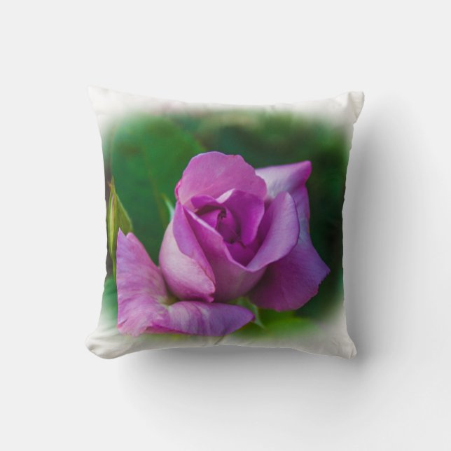 Mauve Rose Kissen (Vorderseite)