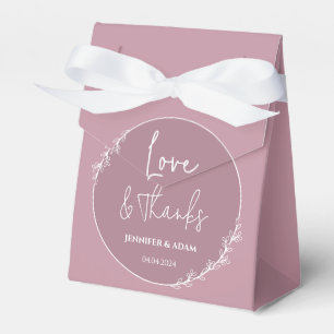 Mauve Rose Pink Wedding Bridal Gefallen Vielen Dan Geschenkschachtel