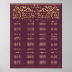 Mauve Royal Mittelalterliche Hochzeitsstift Poster