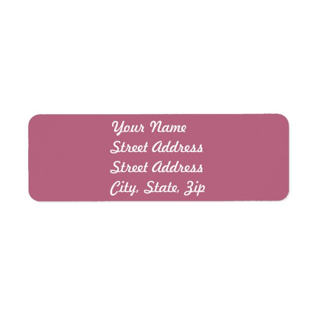Mauve Rücksendeadresse Sticker (Vorne)