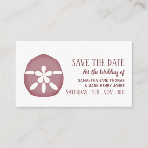 Mauve Sand Dollar, Save the Date Begleitkarte