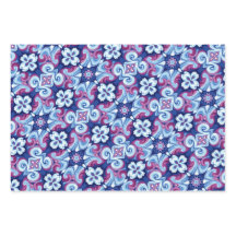 Mauve, Sapphire & Powder Blue Pattern