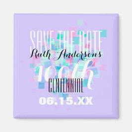 Mauve Save the Date Centennial Personalisiert Magn Magnet