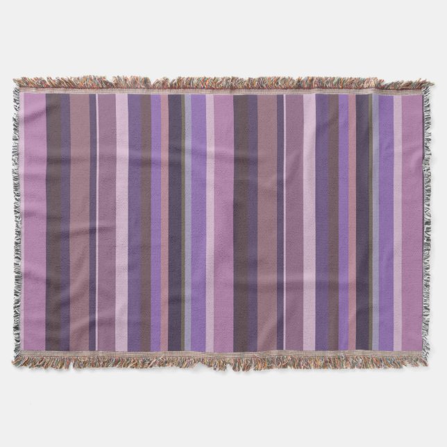 Mauve senkrechte Streifen Decke (Vorderseite)