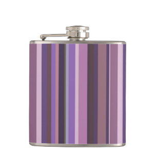 Mauve senkrechte Streifen Flachmann