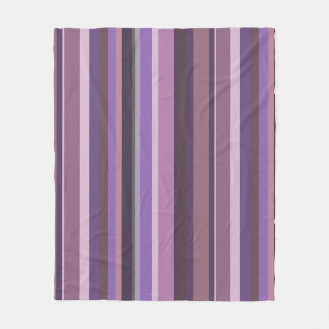 Mauve senkrechte Streifen Fleecedecke (Vorderseite)