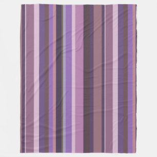 Mauve senkrechte Streifen Fleecedecke