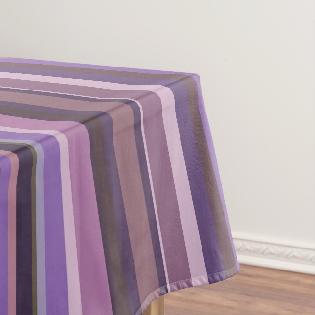 Mauve senkrechte Streifen Tischdecke (Beispiel)
