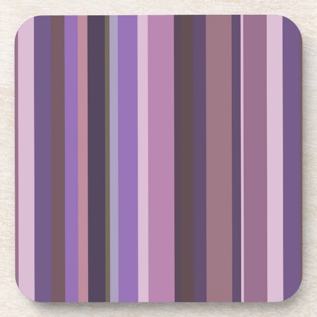 Mauve senkrechte Streifen Untersetzer (Vorderseite)