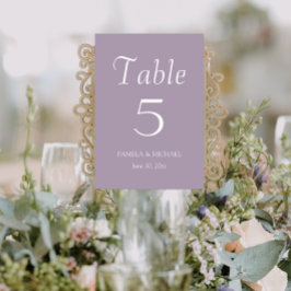 Mauve Simple Style Wedding Tischnummer