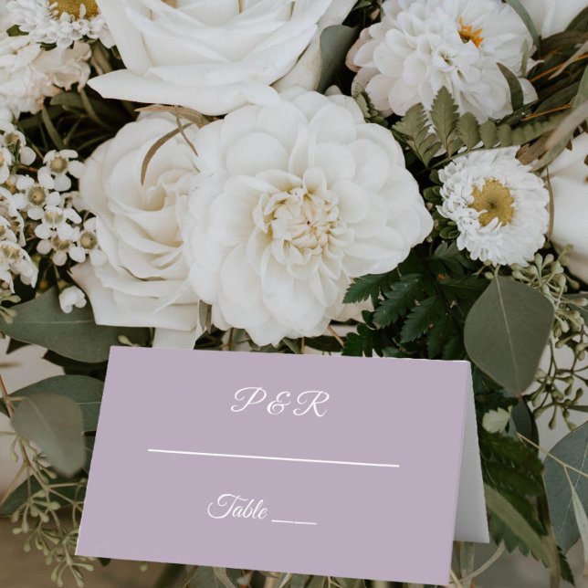 Mauve Simple Stylized Script Wedding Platzkarte (In Situ Wedding)