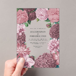 Mauve Smoke, Dusty Peony & Rosewater Clay Wedding Acryleinladungen
