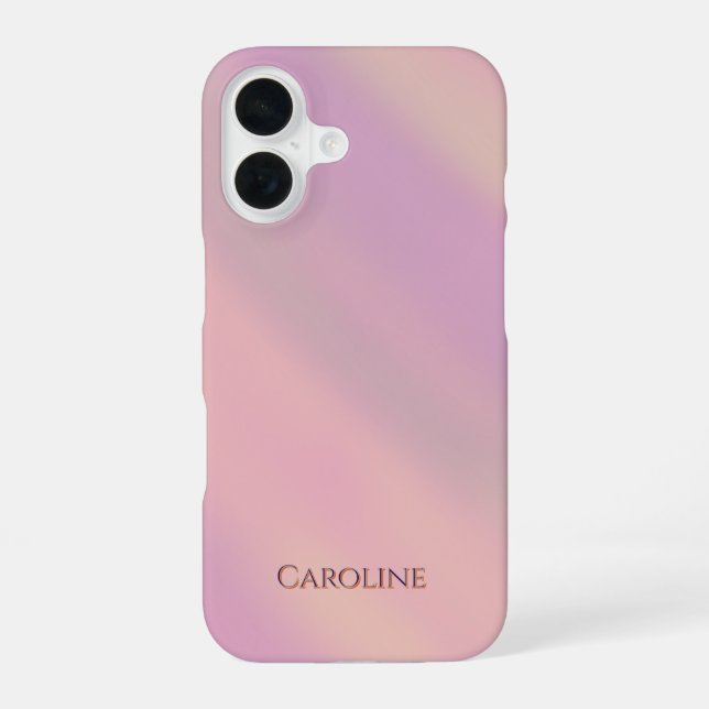 Mauve Soft Blush Rosa Benutzername  iPhone 16 Hülle (Rückseite)