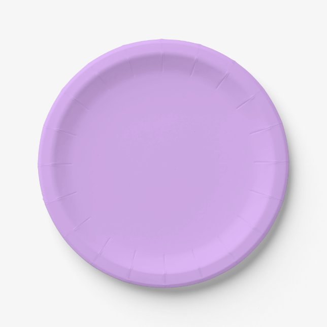 Mauve Solid Color Pappteller (Vorderseite)