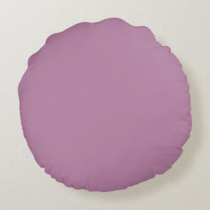 Mauve Solid Color Rundes Kissen
