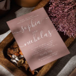 Mauve/staubige Rose Einladung<br><div class="desc">Einfache minimalistische Skript Hochzeitsfeier Einladung in mauvisch / staubige Rose Farben. Bitte kontaktieren Sie mich,  wenn Sie weitere Informationen benötigen.</div>