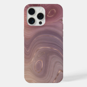 Mauve Strata Dusty Pink und Rose Gold Agate iPhone 15 Pro Max Hülle