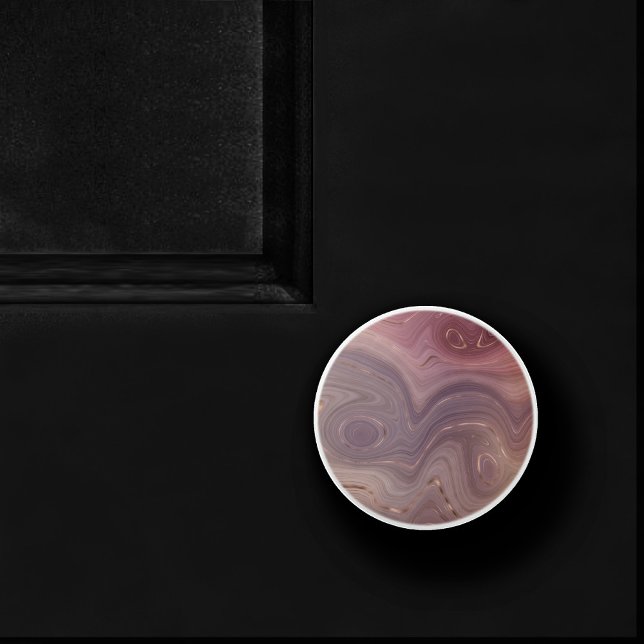 Mauve Strata | Dusty Pink und Rose Gold Agate Keramikknauf (Von Creator hochgeladen)