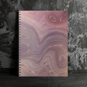 Mauve Strata   Dusty Pink und Rose Gold Agate Notizblock