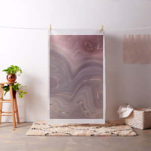 Mauve Strata Dusty Pink und Rose Gold Agate Stoff