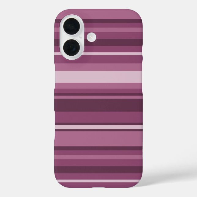 Mauve Streifen Case-Mate iPhone Hülle (Rückseite)
