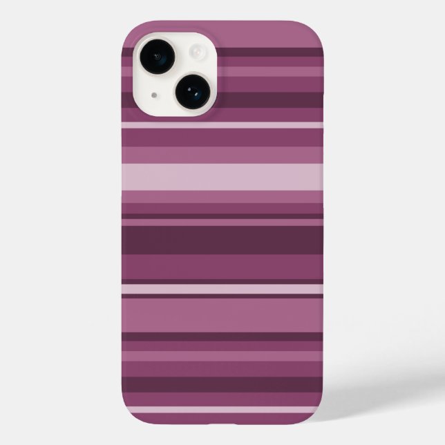 Mauve Streifen Case-Mate iPhone Hülle (Rückseite)