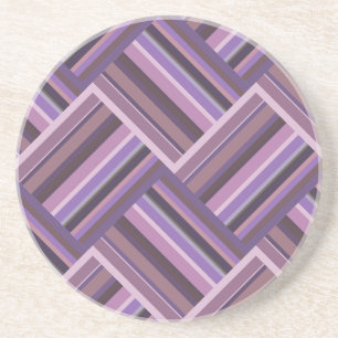 Mauve Streifen diagonales Webmuster Getränkeuntersetzer
