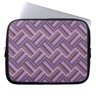 Mauve Streifen diagonales Webmuster Laptopschutzhülle