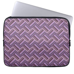 Mauve Streifen diagonales Webmuster Laptopschutzhülle