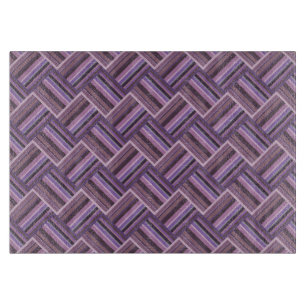 Mauve Streifen diagonales Webmuster Schneidebrett