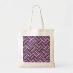Mauve Streifen diagonales Webmuster Tragetasche