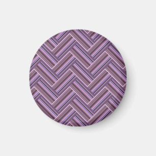 Mauve Streifen-Doppelwebermuster Magnet