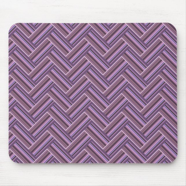 Mauve Streifen-Doppelwebermuster Mousepad (Vorne)