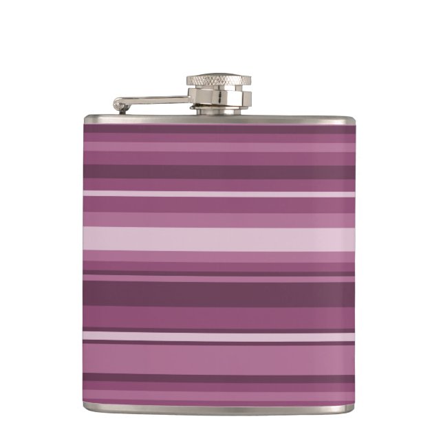 Mauve Streifen Flachmann (Vorderseite)