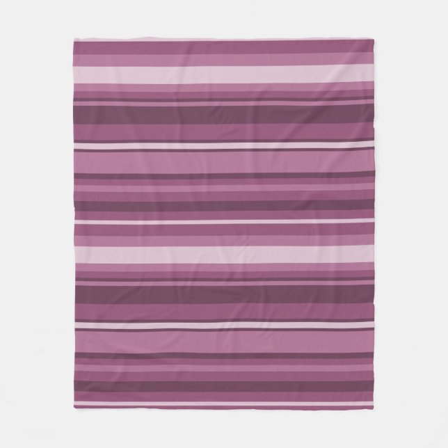 Mauve Streifen Fleecedecke (Vorderseite)