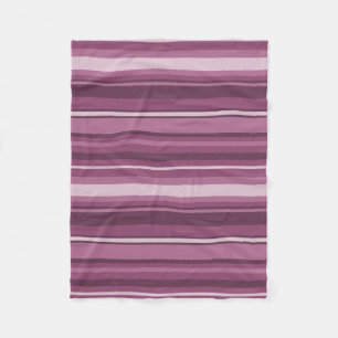 Mauve Streifen Fleecedecke