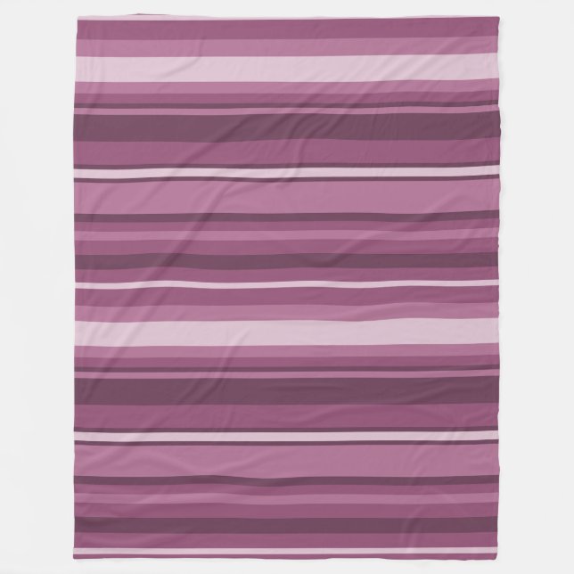 Mauve Streifen Fleecedecke (Vorderseite)
