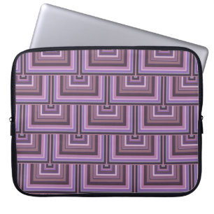 Mauve Streifen quadratische Skala Muster Laptopschutzhülle