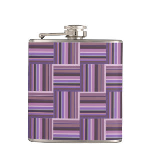 Mauve Streifen Webmuster Flachmann