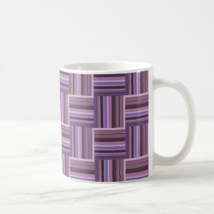 Mauve Streifen Webmuster Kaffeetasse