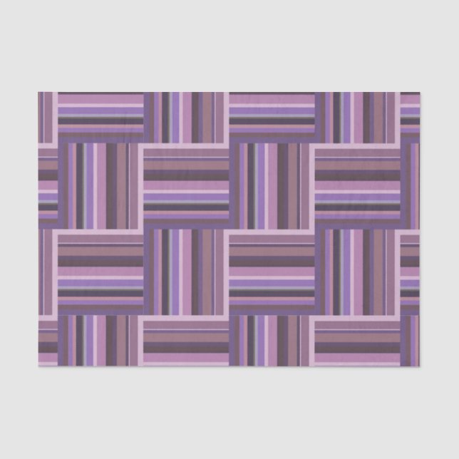 Mauve Streifen Webmuster Seidenpapier (Vorderseite)