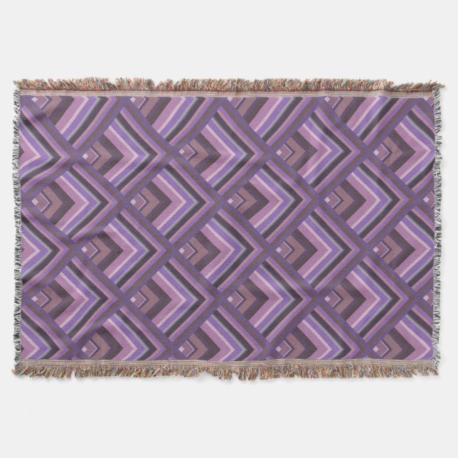 Mauve Stripes-Skalenmuster Decke (Vorderseite)