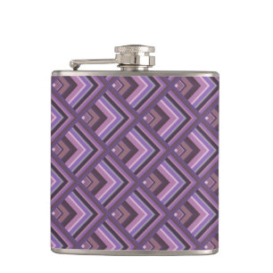 Mauve Stripes-Skalenmuster Flachmann