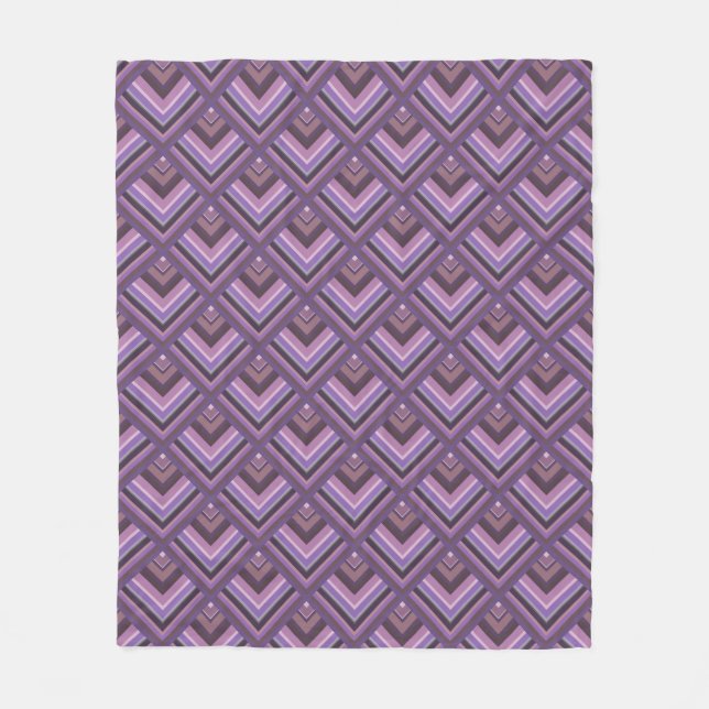 Mauve Stripes-Skalenmuster Fleecedecke (Vorderseite)